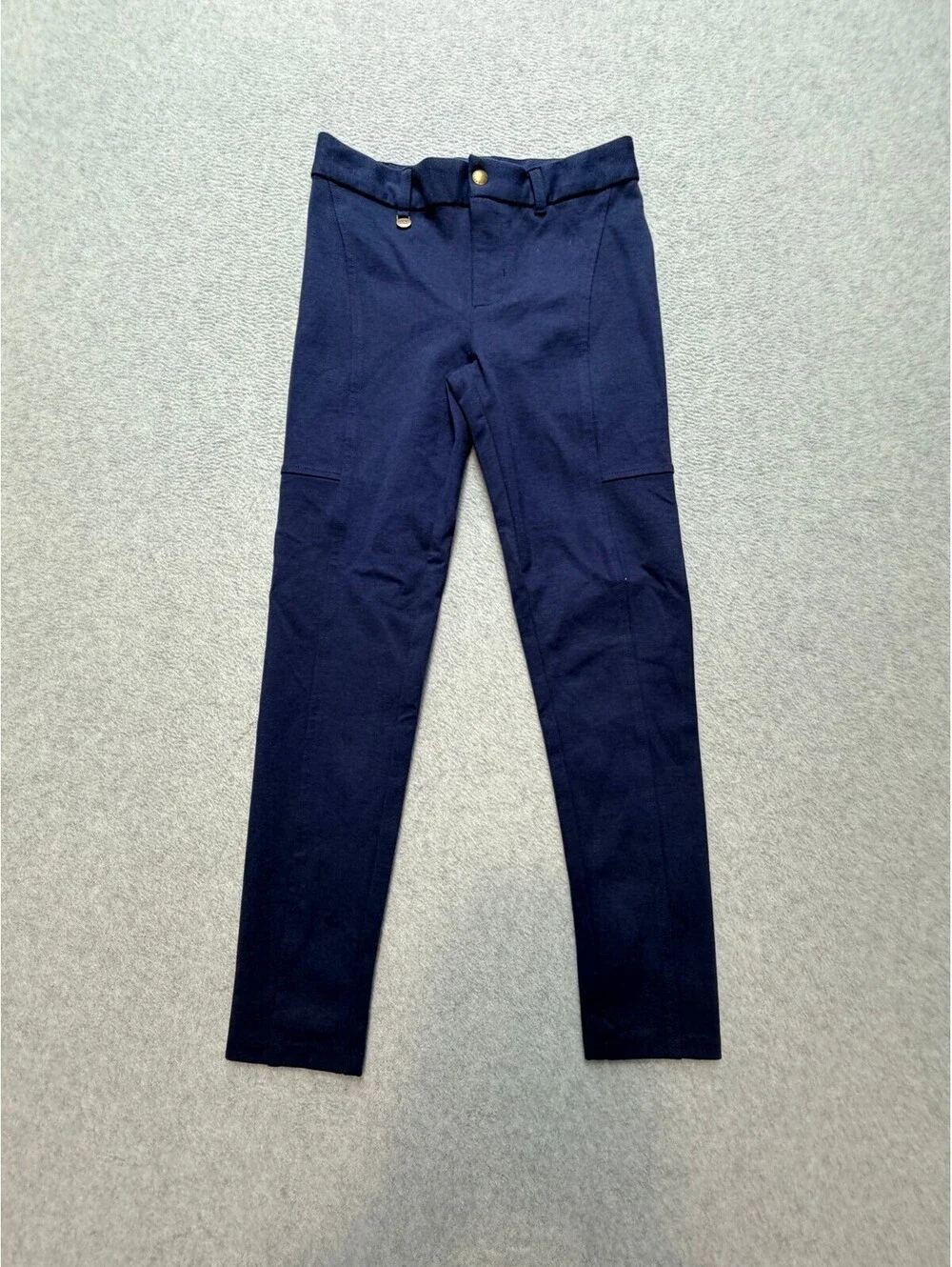 Polo Ralph Lauren Boys Jodhpurs Equestrian Riding Pants M 8-10 Navy Gold Button